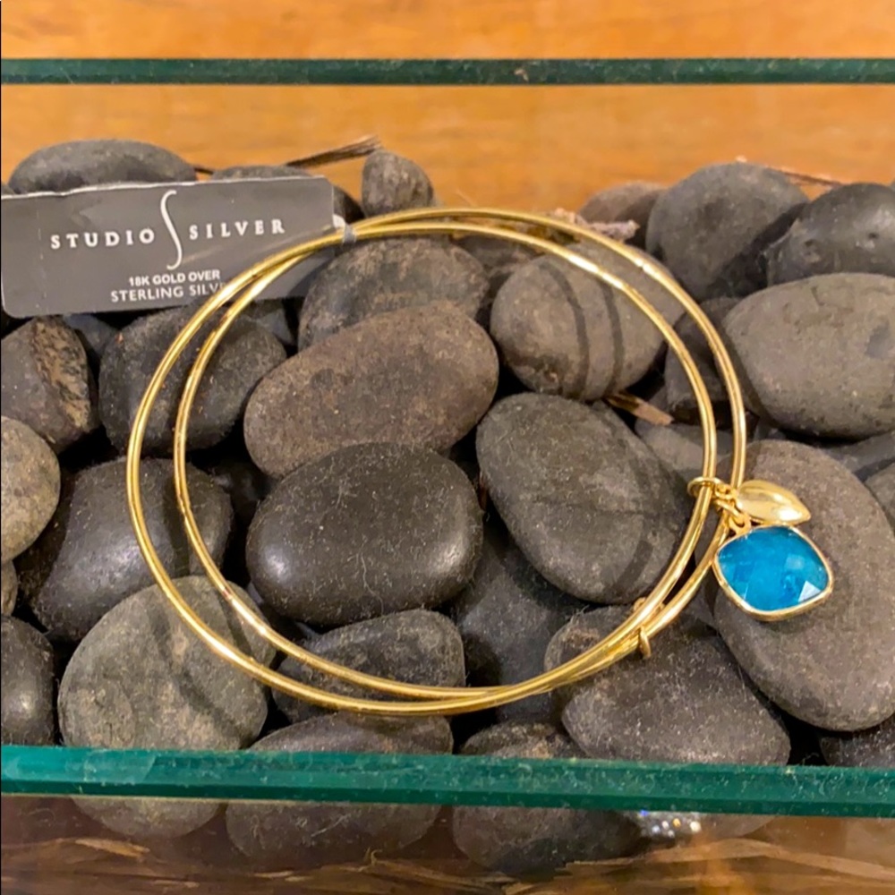 18k Blue Charm Bracelet by Studio Silver. Tags on!